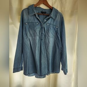 Blue Jean Shirt by Lane Bryant